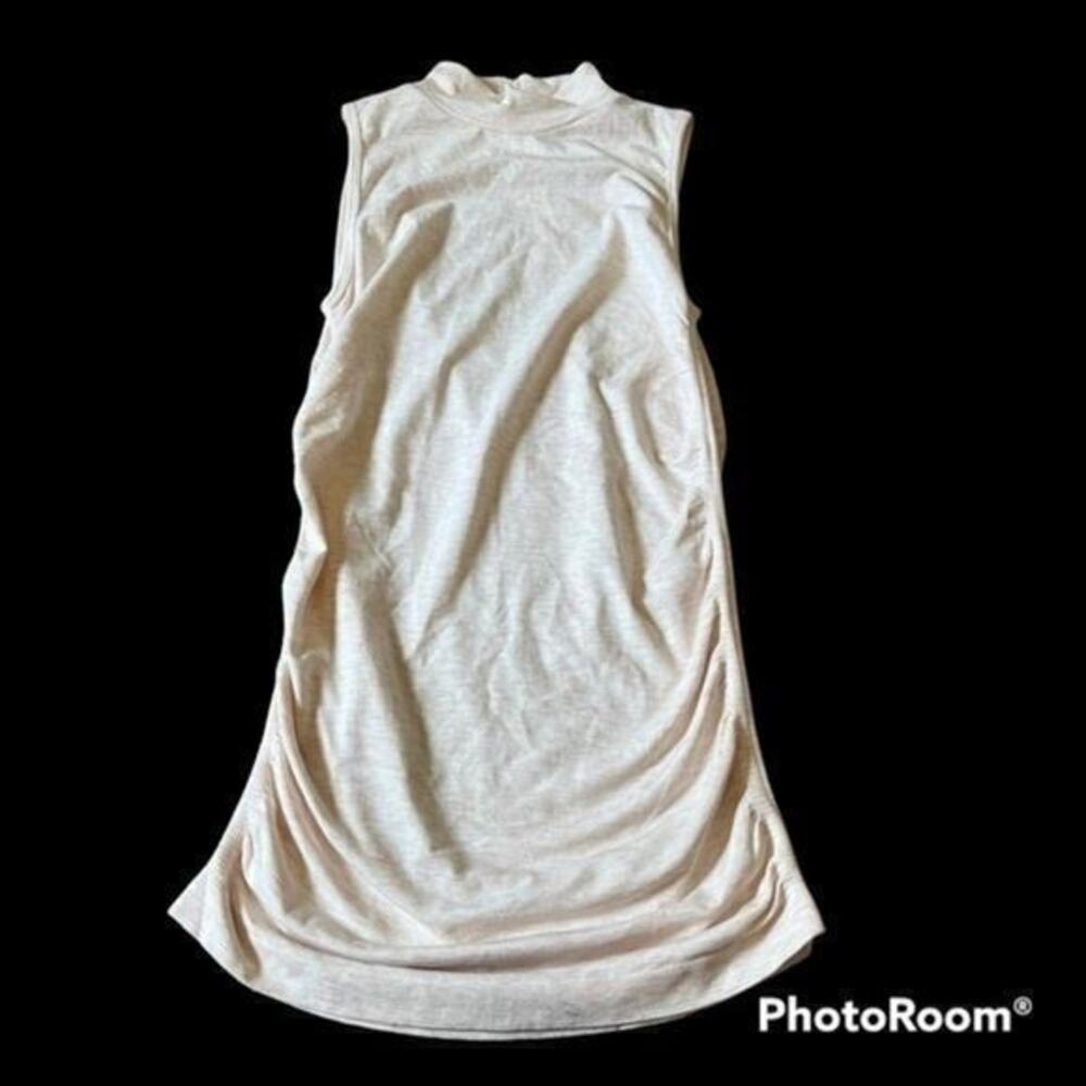 Cream turtleneck Fabletics cinched dress